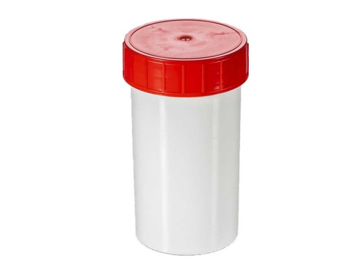 [LD002-00191] Container PP wit 180 ml rode dop steriel (264 stuks)
