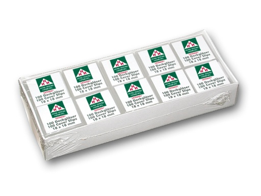 [LG036-00100] Dekglas, 18 x 18 mm, dikte nr. 1 (1000 stuks)