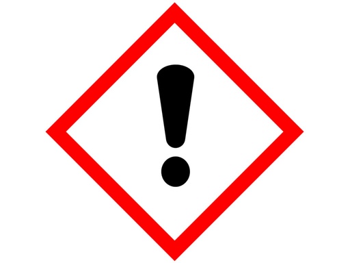 [LE025-00807] Gevarensymbool GHS07, 26 x 26 mm (10 stuks)