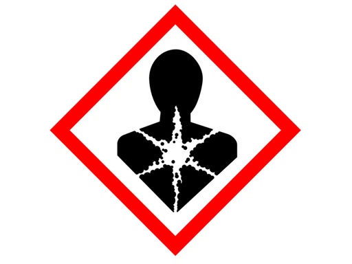 [LE025-00808] Gevarensymbool GHS08, 26 x 26 mm (10 stuks)