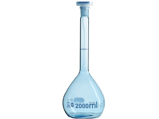 [LG019-00316] Maatkolf 2000 ml Blaubrand + PP stopper (per stuk)