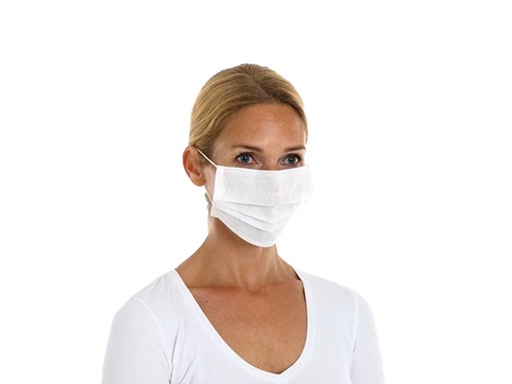 [LB050-00060] Mondmasker PP wit, 3-laags 1000x