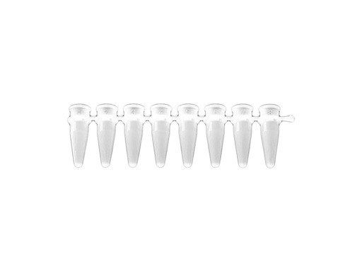 [LD008-01054] PCR tube 0,2 ml, wit, strip à 8 stuks (125 stuks)