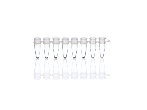 [LD008-01064] PCR tube low profile, wit, strip à 8 st. (120 stuks)