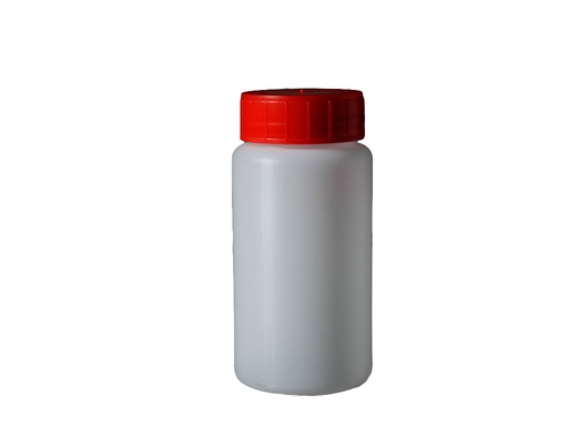 [LD002-02121] Pot HDPE 150 ml met rode dop + inlegstop (250 stuks)