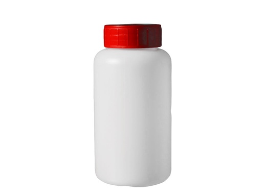[LD002-02132] Pot HDPE 250 ml met rode dop + inlage (145 stuks)