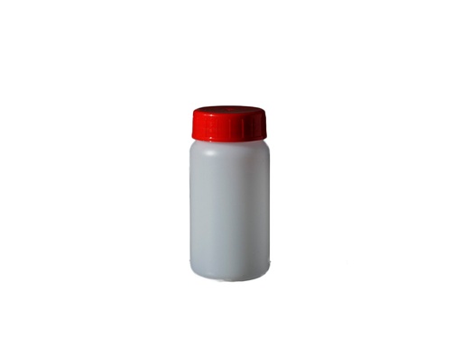 [LD002-02100] Pot HDPE 50 ml met rode dop + losse inlegstop (600 stuks)