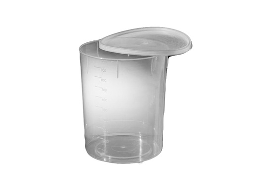 [LD002-02053] Pot PP 1000 ml met lipdeksel, steriel (80 stuks)