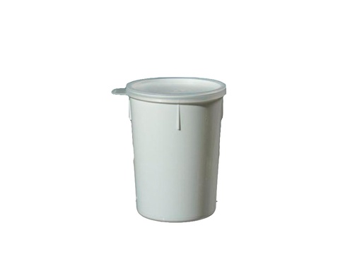 [LD002-02035] Pot PP wit 200 ml met los lipdeksel (660 stuks)