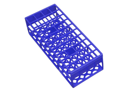 [LR050-00193] Rek PP voor 21 mm buis, 40-plaatsen, blauw (per stuk)