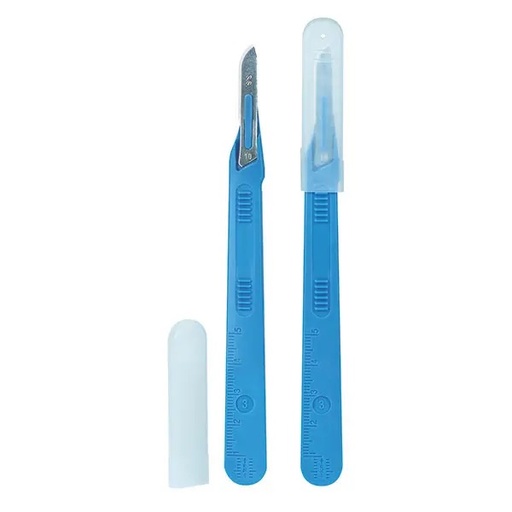 [LD026-00388] Scalpelmesje compleet, nr. 24, per stuk verpakt, steriel (10 stuks)