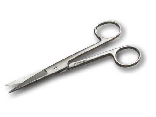 [LM809-01402] Schaar RVS 14,5 cm, spits/spits (per stuk)