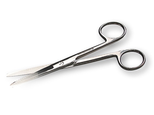[LM809-01400] Schaar RVS 14,5 cm, stomp/stomp (per stuk)