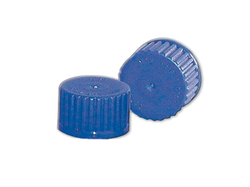[LG003-01010] Schroefdop PP blauw, GL45 (10 stuks)