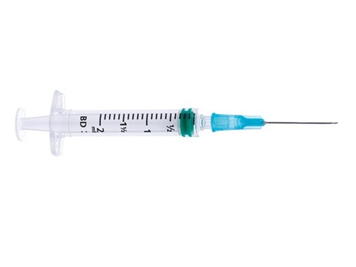 [LD103-00102] Spuit BD Emerald 2 ml, 3-delig, steriel (100 stuks)