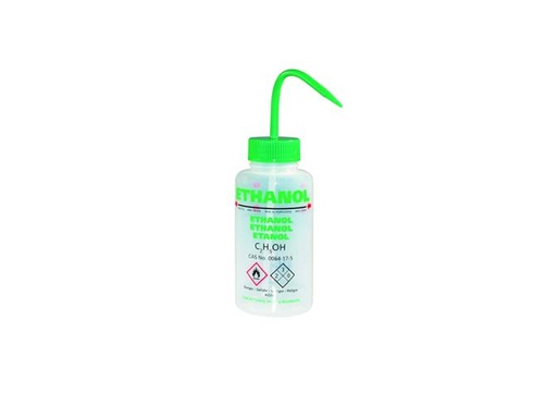 [LD172-00183] Veiligheidsspuitfles 500 ml, LDPE, ethanol, groene dop
